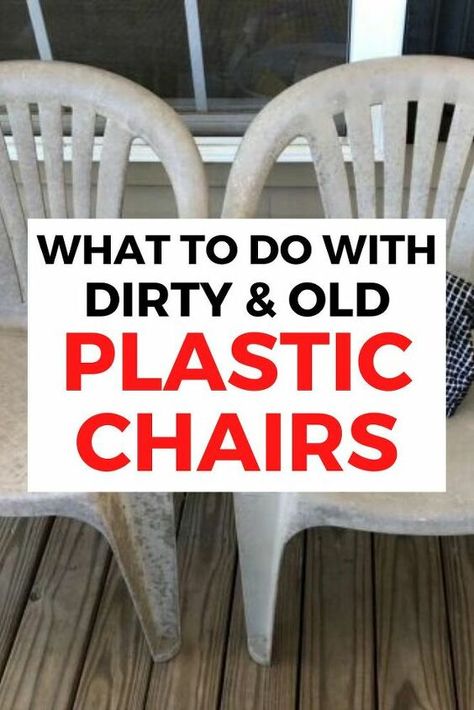 Plastic Chair Makeover, Diy Face Lift, Painting Plastic Chairs, Outdoor Plastic Chairs, Plastic Garden Chairs, Plastic Patio Furniture, Plastic Patio Chairs, Plastic Outdoor Furniture, Patio Furniture Makeover