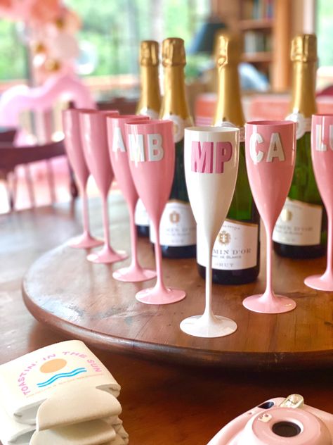 Acrylic Champagne Flute Sticker - DIY Bride Sticker - Shadow Monogram Cup Sticker - Personalized Double Layer Vinyl Monogram Decal by Elevencollection on Etsy Bachelorette Set Up Ideas, Pour The Wine His Last Name Is Mine, Classy Bachelorette Decor, French Bachelorette Party, Bachelorette Basket, Spa Bachelorette Party Ideas, Chic Bachelorette Party, Luxury Bachelorette Party, Bach Gift