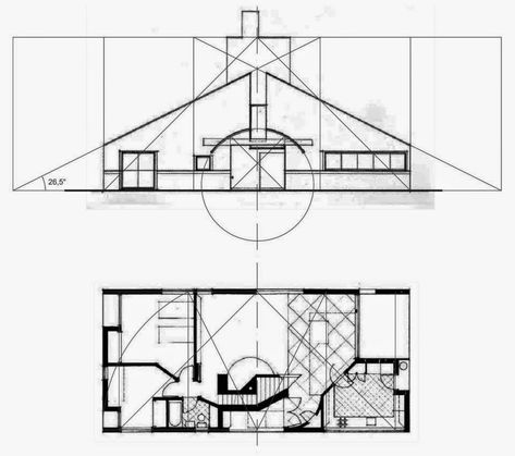 Vanna Venturi House, Denise Scott Brown, Movement In Architecture, Robert Venturi, Postmodern Architecture, Post Modernism, Scott Brown, Section Drawing, Building Sketch