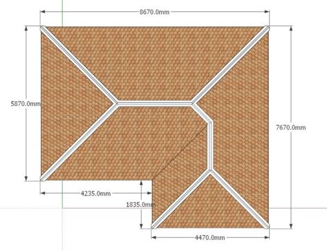 House Plans 7×6 With One Bedroom Hip Roof Hip Roof Design, Flat Roof House Designs, Simple Floor Plans, Roof Truss Design, One Bedroom House, Flat Roof House, One Bedroom Flat, House Roof Design, Building Plans House