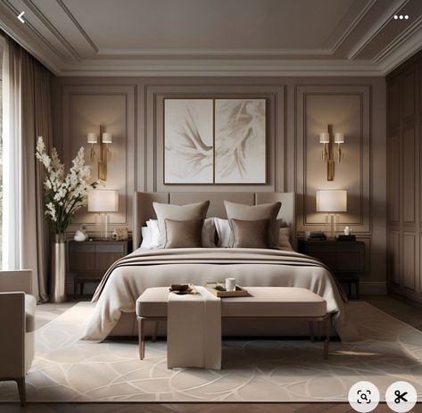 Bedroom Ideas Luxury, Luxury Bedrooms, Sleeping Quarters, Classy Bedroom, Modern Luxury Bedroom, Dekorasi Kamar Tidur, Luxury Bedroom Master, Classic Bedroom, Couple Bedroom