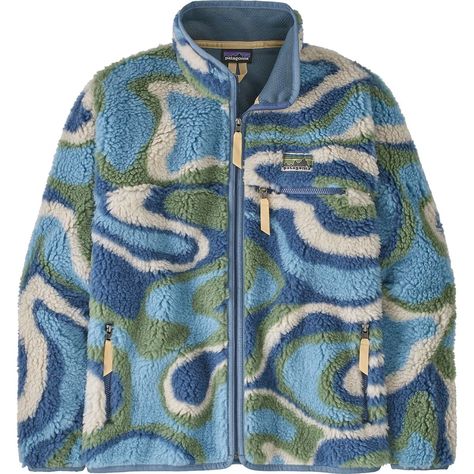 Updating an iconic Patagonia piece with more Earth-friendly materials, the Natural Blend Retro Cardigan now features recycled synthetic and natural fibers for a more responsible fleece sweater. Retro X Patagonia, Patagonia Retro X Jacket Outfit, Mens Outdoorsy Style, Retro Cardigan, Retro Cardigans, Wool Clothing, Cardigan Outfits, Fleece Sweater, Earth Friendly