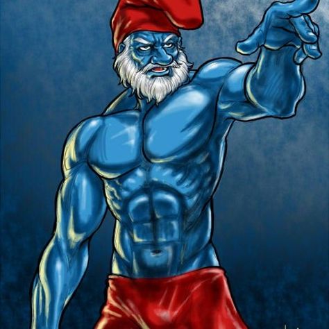 Papa Smurf, Funny Artwork, Drawing Heads, Black Cartoon Characters, Cartoon Tattoos, Black Cartoon, Art Tutorials Drawing, Cartoon Shows, Cartoon Art