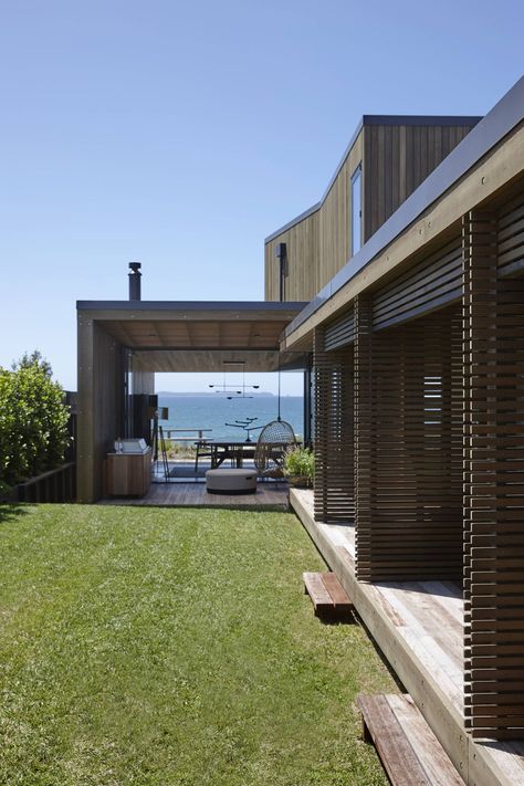 Aussie Lifestyle, Papamoa Beach, Australian Beach House, Beach Houses Architecture, New Zealand Architecture, Contemporary Beach House, Beach House Exterior, Fisher Paykel, Acnh Inspo