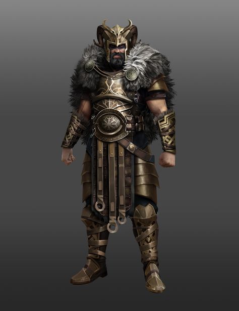 Viking Armor Concept Art, Fantasy Viking Armor, Odin Armor, Viking Armour, Barbarian Warrior, Viking Character, Viking Armor, Armor Design, Warrior Concept Art