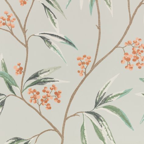 Mima Wallcovering Lovat | Ottavia Wallcoverings | Romo Fabrics Calculator Accessories, Romo Wallpaper, Romo Fabrics, Fabric Trimmings, View Wallpaper, Event Company, Wallpaper Calculator, Colorful Leaves, Cushion Fabric