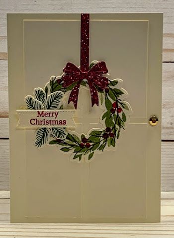 Stampin Up Cottage Wreaths Christmas Cards, Su Cottage Wreaths, Cottage Wreaths Stampinup Cards, Cottage Wreath Stampin Up Cards, Cottage Suite, Wreath Cards, Cardmaking Tutorials, Cottage Wreath, Create Christmas Cards