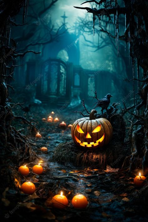 Autumn Halloween Wallpaper, Halloween Images Backgrounds, Scary Halloween Pictures, Scary Halloween Backgrounds, Spooky Halloween Wallpaper, Haunted House Pictures, Horror Background, Halloween Imagem, Spooky Images