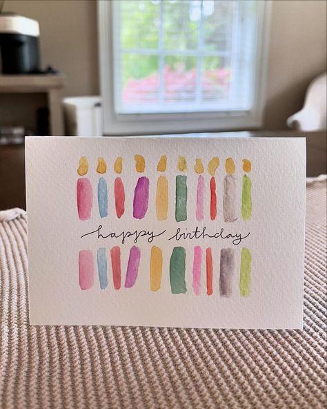 have a fun birthday coming up? no problem! a hand-painted card with a sweet note inside makes the best gift EVER🎉🧁 order your set of 4 cards today (includes taupe envelopes) dm for customization :) #etsy #etsyshop #etsywatercolor #etsywatercolorcard #etsyseller #watercolor #watercolorcards #custom #birthdaycards Birthday Cards To Paint, Happy Birthday Card Ideas Diy, Aesthetic Homemade Birthday Cards, Watercolor Painting Gift Ideas, Cute Diy Bday Cards, Simple Birthday Card Watercolor, Easy Watercolor Bday Cards, Cute Watercolor Birthday Cards, Homemade Birthday Cards Watercolor