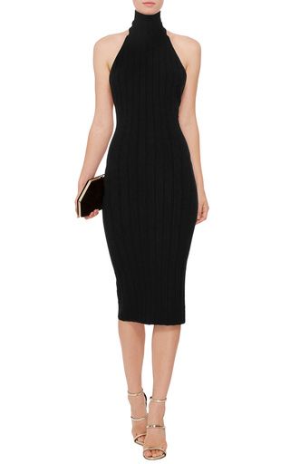 Sleeveless Turtleneck Midi Dress  by Cushnie et Ochs Now Available on Moda Operandi Sleeveless Turtleneck Dress Outfit, Black Turtleneck Dress Outfit, Knit Sweater Dress Outfit, Turtle Neck Dress Outfit, Black Turtleneck Dress, Turtleneck Dress Sleeveless, Jw Fashion, Turtleneck Midi Dress, Sweater Dress Outfit