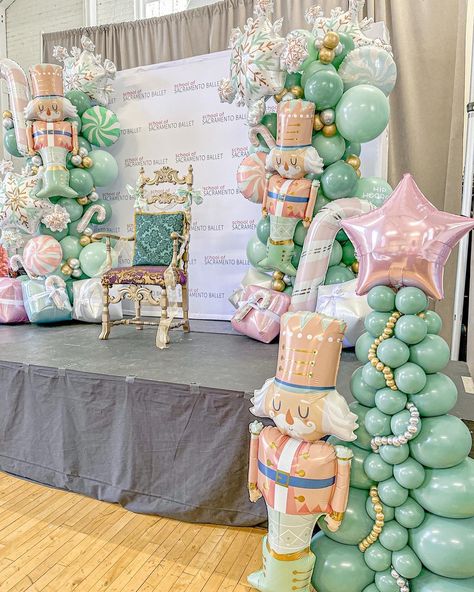 The children were nestled all snug in their beds, while visions of sugarplums danced in their heads ☁️ The dreamiest Nutcracker tea for… | Instagram Nutcracker Party Decoration, Nutcracker First Birthday Party, Land Of Sweets Nutcracker Party, Nutcracker Backdrop, Sugar Plum Fairy Birthday Party, Nutcracker Balloon, Nutcracker Birthday Party, Ballerina Tea, Nutcracker Christmas Party