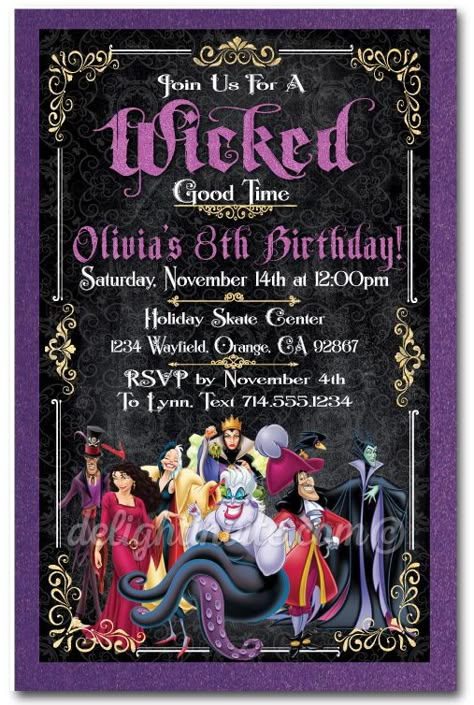 Disney Villain Invitation, Disney Villains Party Invitations, Disney Villain Party Invitations, Disney Villain Birthday Party Ideas, Disney Villian Birthday Party, Disney Villains Birthday Party Ideas, Villain Birthday Party Ideas, Disney Villain Birthday Party, Villain Theme Party