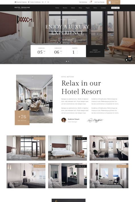 Hotel Booking Theme is a premium WordPress theme designed specifically for hotel and resort websites. The theme offers a range of features that enable hotel owners to create and manage an online booking system with ease.With a clean and modern design, the Hotel Booking Theme is fully responsive and optimized for speed and performance. Expensive Woman, Hotel Website Design, Theme Hotel, Soho Hotel, Room Reservation, Booking Website, Hotel Chain, Hotel Website, Ppt Design