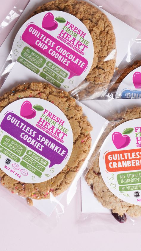 delicious gluten free vegan allergen friendly cookies Gluten Free Packaging, Cookies Sticker Design Packaging Ideas, Cookies Brand, Gluten Free Brands, Diet Cookies, Cookies Branding, Almond Butter Cookies, Plant Based Vegan, Delivery Packaging