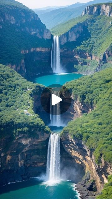 1M views · 300K likes | Nature on Instagram: "Breathtaking view of 3 story waterfalls" Instagram, Nature, Travel, Breathtaking Views, On Instagram