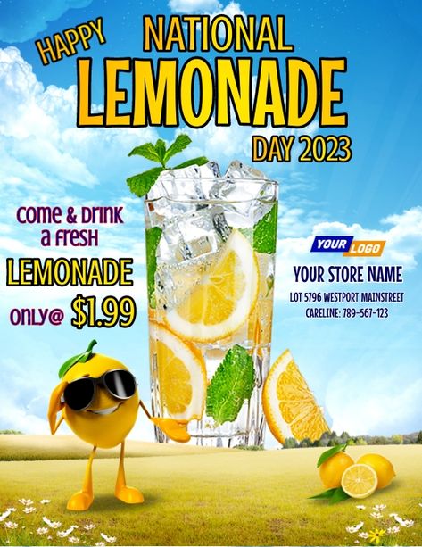 online free lemonade stand poster maker. click to edit online & enjoy free download :-) Lemonade Flyer, Lemonade Stand Poster, Sale Flyer Design, Good Lemonade Recipe, Best Lemonade, Restaurant Flyer, Lemonade Recipe, Lemonade Recipes, Sale Flyer