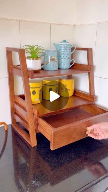 Rekha Beniwal on Instagram: "Amazing Wooden Kitchen Finds from @brickbrownofficial ✨ These wooden organisers to my kitchen not only declutterred but also elevated the overall aesthetics of the space. They provide enough space to organise utensils, spice and other kitchen essentials. The use of wood adds a touch of natural warmth, creating a harmonious environment. Do check out @brickbrownofficial or visit www.brickbrown.com to get yours. #organiser #kitchenshelves #woodenrack #cutleryholder #organised" Kitchen Utensils Aesthetic, Muji Kitchen, Wooden Spice Rack, Balcony Railing Design, Kitchen Finds, Wooden Kitchen Utensils, Wooden Organizer, Wooden Rack, Indian Kitchen