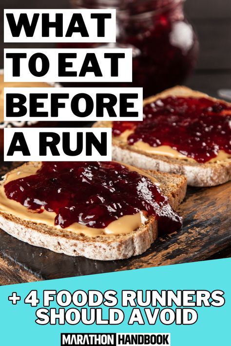 There is a lot of information for runners about what to eat before a run and even what to eat before a long run, but you often need to do some digging if you want to find what foods to avoid before running.    In other words, while knowing what is best to eat pre-workout is certainly helpful, it’s equally important to know what not to eat in case your general dietary choices differ from the standard recommendations of the best foods to eat before running. Best Food To Eat Before A Workout, Best Pre Run Foods, Food To Eat Before A Run, Food To Eat Before Workout, Best Things To Eat Before A Run, What To Eat Before A Run Race Day, Foods To Eat Before Running, Pre And Post Run Food, Before Running Food