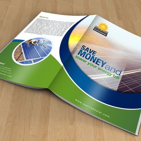 Create a solar energy brochure for Sunrise Solar Brochure contest design#brochure#winning#karinagosolar Brochure Design, Company Brochure Design, Solar Companies, Company Brochure, Design Brochure, Energy Bill, Business Templates, Contest Design, Solar Energy