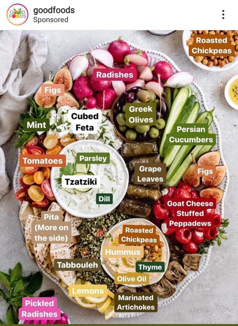 Crudite Grazing Table, Mezze Charcuterie Board, Christmas Mezze Platter, Entertaining Platter Ideas, Greek Food Platter, Vegan Crudite Platter, Mezze Platter Vegan, Charcuterie And Veggie Board, Grazing Board Vegetarian