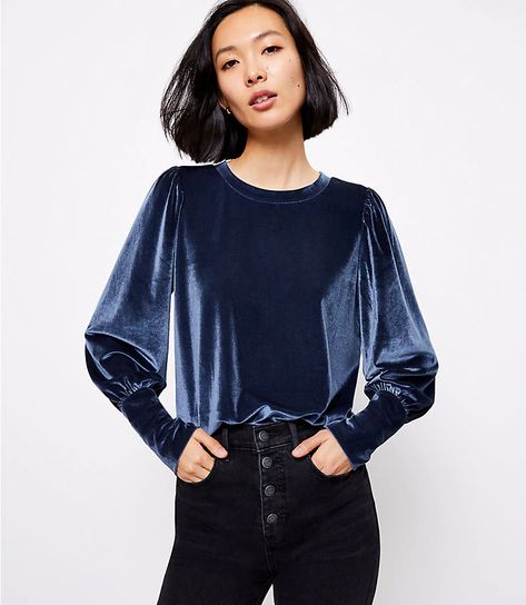 Cuffed Top, Wide Cuff, Velvet Tops, Stylish Women, Effortless Style, Fabric Care, Puff Sleeve, Bomber Jacket, Loft