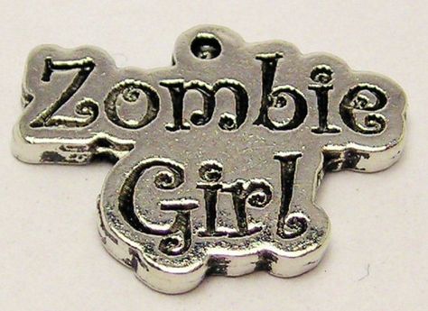 Zombie Girl  on a 18" (approx) wire necklace.  The Price is right!  Go to www.facebook.com/thepurplecharm2  Send them a message!!! Zombie Jewelry, 2013 Swag Era, Goth Accessories, Cool Car Accessories, The Price Is Right, Zombie Girl, Price Is Right, Scene Emo, Vinyl Shirts