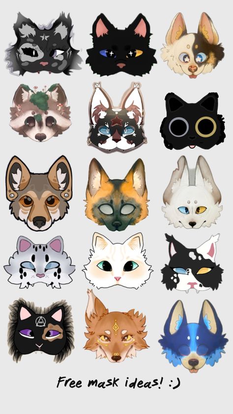 Animal Masks Diy, Cat Mask Diy, Felt Animal Masks, Cute Masks, Mask Drawing, Mask Ideas, Dragon Puppet, Cool Masks, Cat Mask