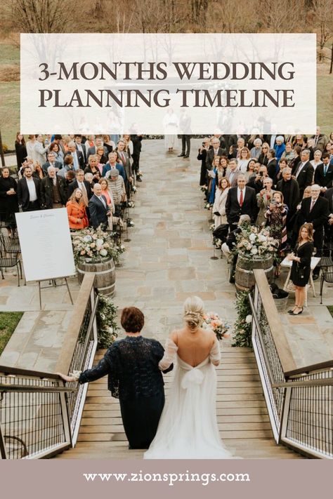 Planning a wedding in just 3 months? Use our checklist to stay organized and on track. Get essential tips to make your whirlwind wedding a success. #NorthernVirginiaWeddings #NorthernVirginiaWeddingVenue #AllInclusiveWeddingVenue #BestDayEver #ZionSprings #WeddingPlanning #WeddingChecklist #3MonthWedding #QuickPlanning Wedding In 3 Months, Wedding Checklist Timeline, Groom And Groomsmen Suits, Wedding Notes, Wedding Planning Timeline, Wedding Guest List, Six Month, Marriage License, Wedding Timeline