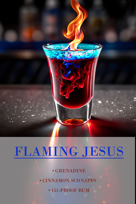 Crazy Alcoholic Drinks Fun, Leg Spreader Cocktail, Flaming Shots Recipe, Unique Mixed Drinks, Bartending Drinks Recipes, Strong Cocktail Recipes, Fun Halloween Drinks Alcohol, Cool Drink Ideas, Sweet Drinks Alcohol