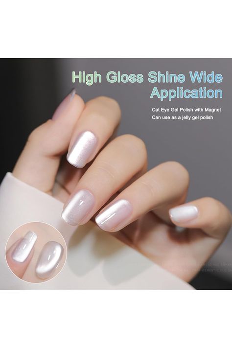 Moonlight Cat Eye Gel Nail Polish, Ceramic Magnetic Gel Polish Silk Mirror Glass Smoothie Cateye Gel Polish UV Gel for Nail Art Manicure(Y-001) Magnetic Gel Polish, Cat Eye Gel, Eye Gel, Mirror Glass, Uv Gel, Accessories Rings, Gel Nail, Gel Nail Polish, Gel Polish