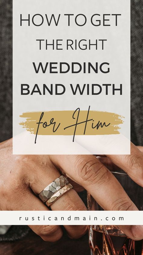 Wedding Bands For Husband, Wedding Band Width, Tux Colors, His Wedding Band, Celebrities Wedding, Military Marriage, Wide Wedding Bands, Rustic Wedding Rings, Commitment Rings