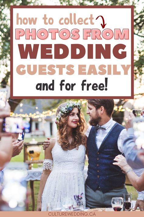 Wedding Planning Hacks, Wedding Guests Photos, Guest Book Unique, Wedding Freebies, Wedding Photo Sharing, Wedding Reception Guest, Wedding Tips And Tricks, Wedding Photography Checklist, Bloc Party