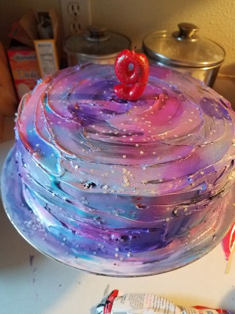 Girly Galaxy Cake, Girls Galaxy Birthday Party, Pink Galaxy Cake, Diy Galaxy Cake, Galaxy Cake Birthday Girl, Saturn Cake, Coraline Cake, Galaxy Birthday, Soda Floats