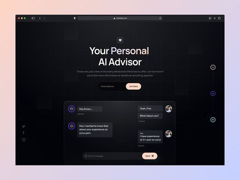 Air.ai - Redesigned Concept by Emon🌟 on Dribbble Chatbot Design, Business Web Design, Amazing Websites, Ui Design Website, Portfolio Website Design, Dashboard Design, App Ui Design, Creative Ads, Landing Page Design