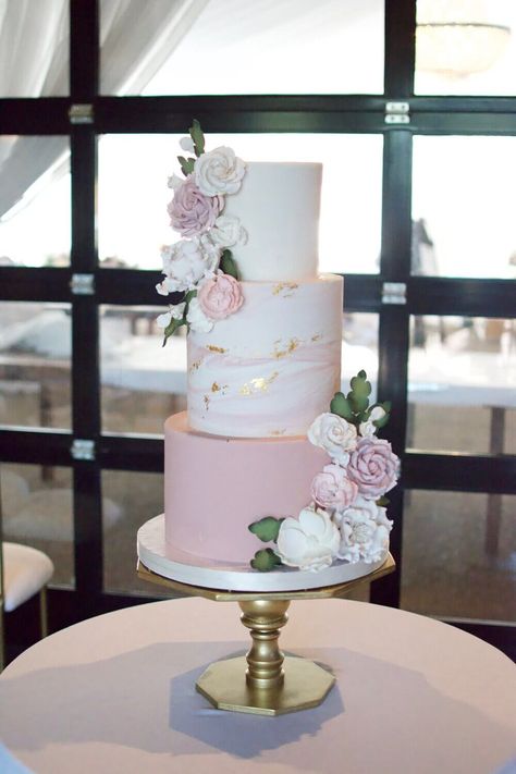 Elegant 3 Tier Cake, 3 Tiered Wedding Cakes Elegant, Blush Cake Wedding, 3 Tier Marble Wedding Cake, Blush Wedding Cake Elegant, Wedding Cake Rose Gold Blush Pink, Marble Effect Wedding Cake, Dusty Pink Cake Ideas, Simple Wedding Cake Dusty Rose