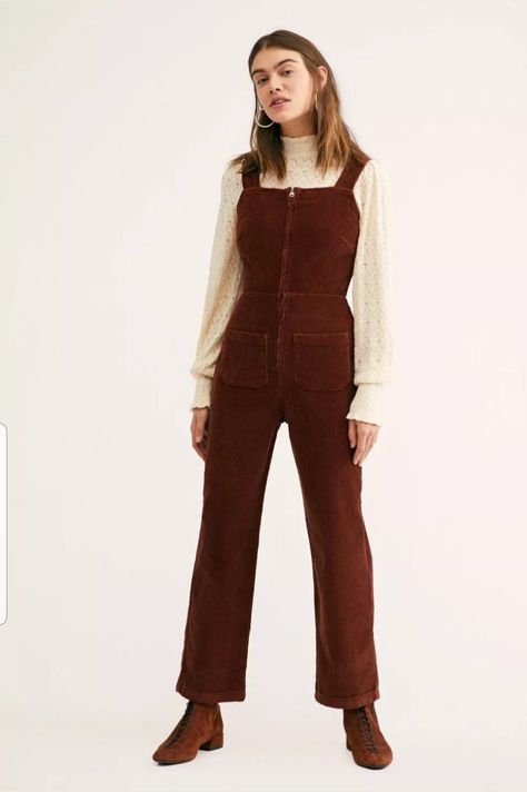 Overalls Corduroy, Wide Leg Overalls, Corduroy Jumpsuit, Corduroy Overall, Free People Jumpsuit, Free People Store, Back Patch, Boho Clothing, Retro Inspired