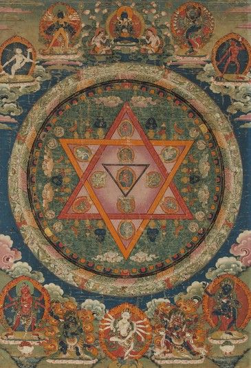 Mandala of Vajrayogini (Buddhist Deity) - (Indrabhuti Tradition) (HimalayanArt) Southeast Asian Art, Tibetan Mandala, Tantra Art, Buddhist Symbols, Southeast Asian Arts, Mandala Canvas, Thangka Painting, Tibetan Art, Tibetan Buddhism