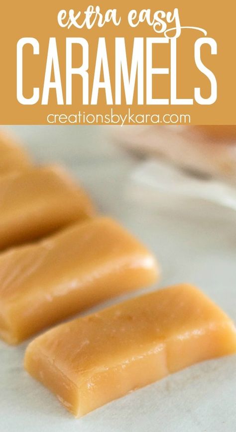 Soft Caramels Recipe, Caramels Recipe, Soft Caramels, Caramel Recipe Easy, Microwave Caramels, Caramel Recipe, Homemade Candy, Candy Recipes Homemade, Soft Caramel