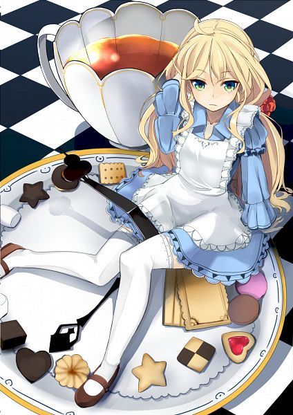 View full-size (1191x1684 1,409 kB.) Alice In Wonderland Fanart, Alice Anime, Princesas Disney Anime, Anime Lindo, Lilo Stitch, Fete Anime, Disney Alice, Adventures In Wonderland, Arte Horror