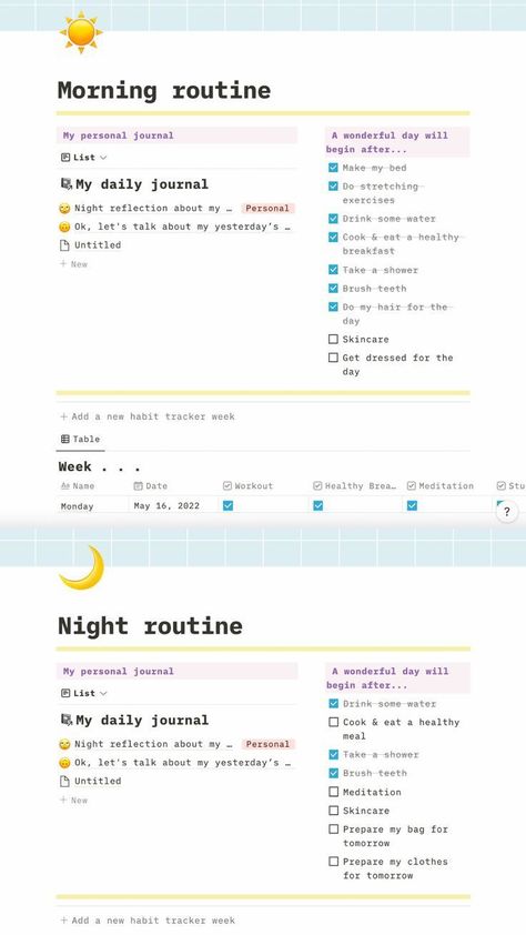 notion free templates for students College Night Routine, Morning And Night Routine, Perfect Routine, Night Reflection, College Student Hacks, Medicine Student, Student Hacks, Small Business Planner, Social Media Planner