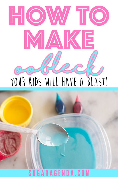 Diy Oobleck Recipe, Liquid Starch Crafts, Ooey Gooey Crafts For Kids, Slime With Baking Soda And Glue, Cornstarch Science Experiment, Making Oblek, Cornstarch Slime 2 Ingredients, Corn Starch And Water Experiment, How Do You Make Oobleck