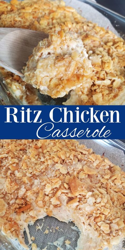 Chicken Casserole With Ritz Crackers, Sour Cream Chicken Casserole, Cream Of Chicken Casserole, Casserole With Ritz Crackers, Shredded Chicken Casserole, Ritz Cracker Chicken Casserole, Ritz Chicken Casserole, Chicken Breast Casserole, Ritz Chicken