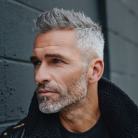 Before And After Mens Haircut, Men Haircut Grey Hair, Handsome 50 Year Old Men, Gray Hair Men, Mens Hair Styles, Mens Wavy Haircuts, Mens Haircuts Wavy Hair, Medium Hairstyles For Men, Silver Hair Men