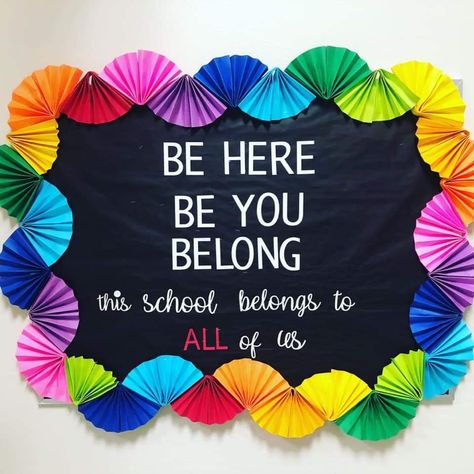 Resilience Bulletin Board, Dream Big Classroom Door Ideas, Motivating Bulletin Boards, Board Work For School, Belonging Bulletin Board Ideas, Paint Can Bulletin Board, High School Inspirational Bulletin Board Ideas, Progress Over Perfection Bulletin Board, We All Belong Bulletin Board