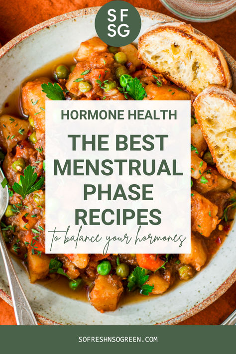 I want you to know that while many of these menstrual phase symptoms are common, they are NOT normal, and it is totally possible for you to have a symptom-free period (and entire menstrual cycle) through simple nutrition and lifestyle modifications. Starting today, with the most delicious menstrual phase foods and recipes to help you naturally balance your hormones and feel your best. Snag all of the details below! Essen, Menstrual Phase Recipes, Menstrual Phase Foods, Hormone Nutrition, Cycling Food, Menstrual Phase, Foods To Balance Hormones, Balance Your Hormones, Simple Nutrition