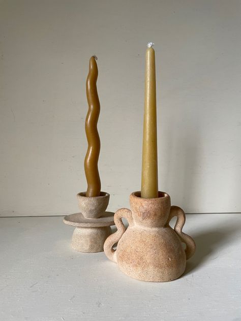 Air Dry Clay Candle Holder, Hand Building Pottery, Pottery Candle Holders, Pottery Tea Pots, Candle Holder Ceramic, Contemporary Candles, Clay Candle Holders, Candle Stick Decor, Pottery Candle Holder