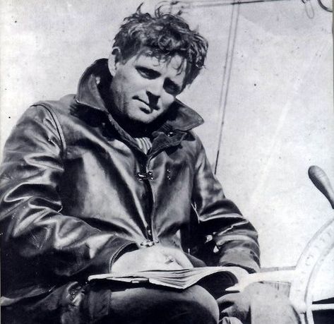 The Life of Jack London — Conclusion | The Art of Manliness Jack London, A Book, A Man, Leather Jacket, London, Black And White, Reading, Leather, White