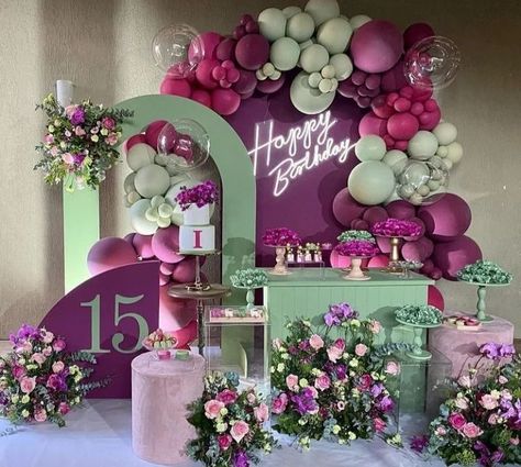 MY THEME PARTY on Instagram: “Credits:belaflor_kids” Deco Ballon, Birthday Party Theme Decorations, Birthday Balloon Decorations, Diy Birthday Decorations, Balloon Decorations Party, 15th Birthday, Backdrop Decorations, Diy Birthday, 18th Birthday