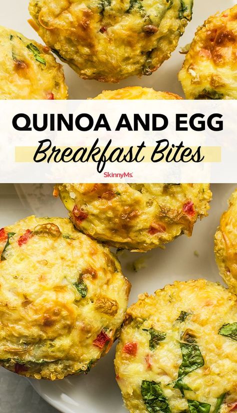 These light and filling Quinoa and Egg Protein Breakfast Bites are the perfect vegetarian breakfast option to keep you feeling full and energized. Egg Protein Breakfast, Egg Muffins Breakfast Sausage, Healthy Egg Muffins, Egg Muffins Healthy, Egg Muffins Recipe, Quinoa Bites, Muffins Breakfast, Egg Bites Recipe, Egg Muffins Breakfast