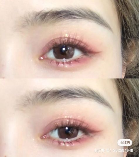 Makeup Hooded Eyes, Artsy Makeup, Pink Eyeshadow Look, Douyin Makeup, Pink Eye Makeup, Glow Up, Makeup Idea, Hooded Eye Makeup, School Makeup